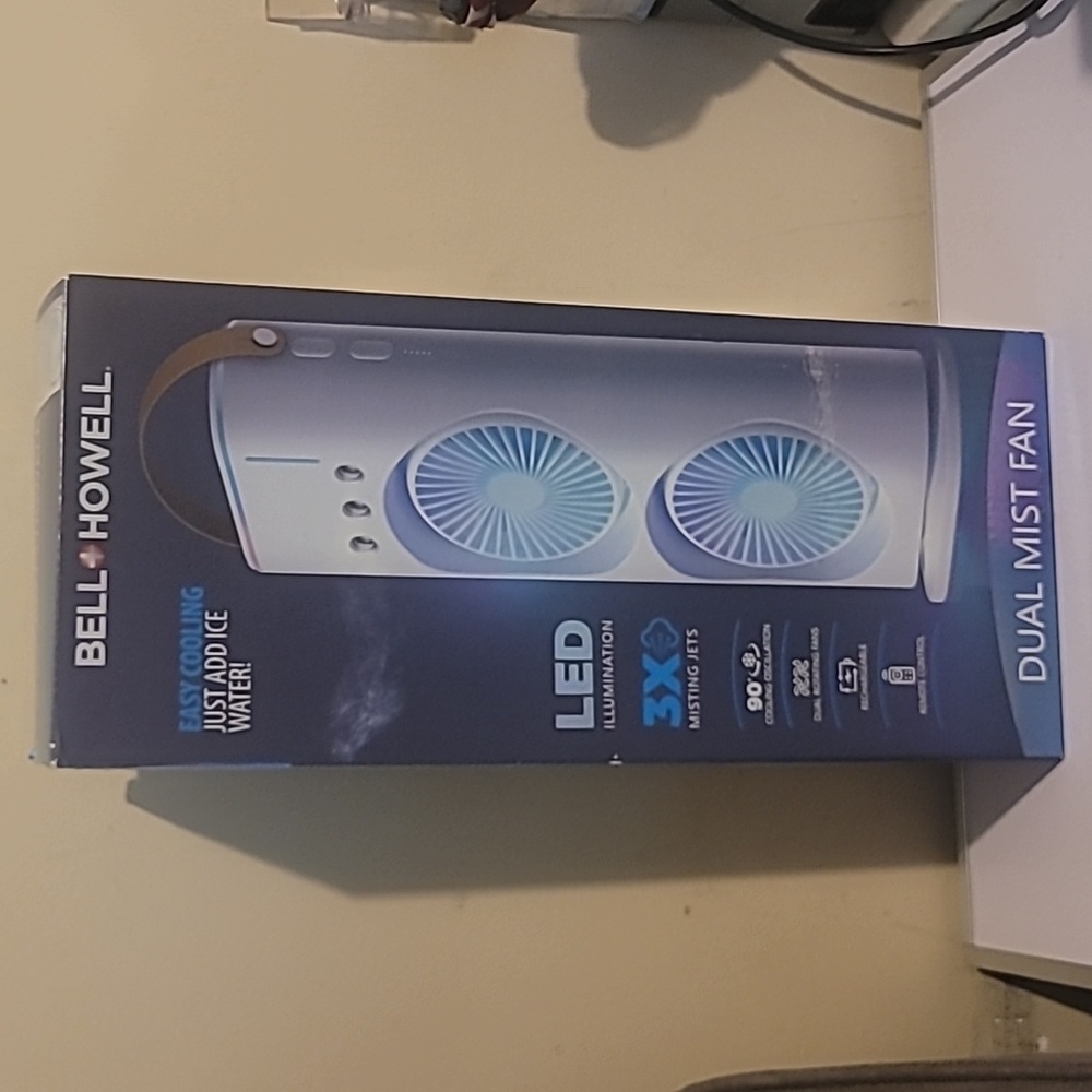 Bell + Howell Dual Mist Fan with LED Illumination